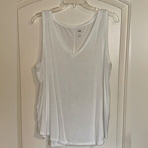 dip Loose Fit V-neck Sleeveless Tank Top Tee - Size Large